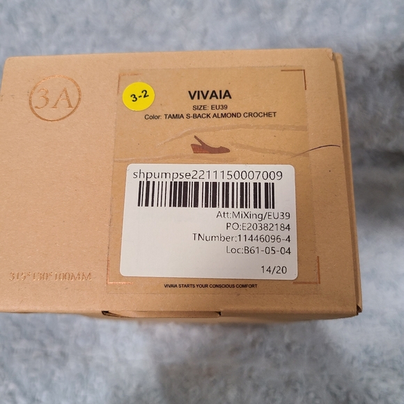 NWT Vivaia Almond Tamia Sling Back - Picture 8 of 8